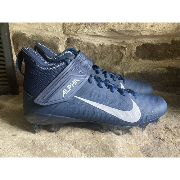Nike Alpha Menace Pro 2 Football Cleats Navy White Men Size 12 BV3945-404 New - Picture 4 of 7